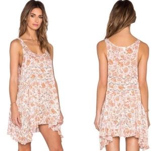 Free People Floral & Lace Voile Trapeze Dress